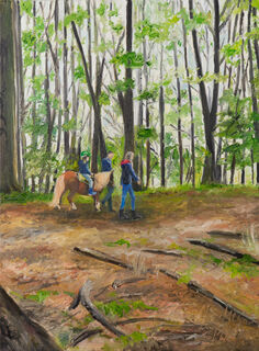 Picture "Horseback ride in the forest" (2020)