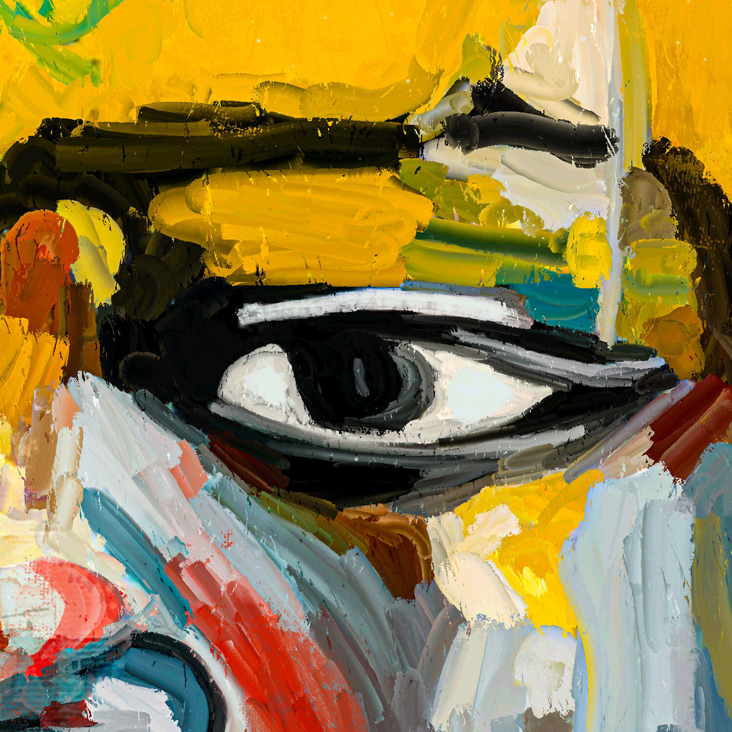 Bild "Jean-Michel Basquiat im Stil von Jean-Michel Basquiat" (2023)