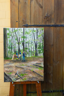 Picture "Horseback ride in the forest" (2020)