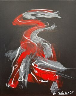 Picture "Fighting bull in gray" (2025)