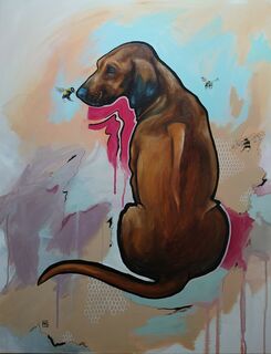 Picture "Ridgeback and bumblebee" (2022)