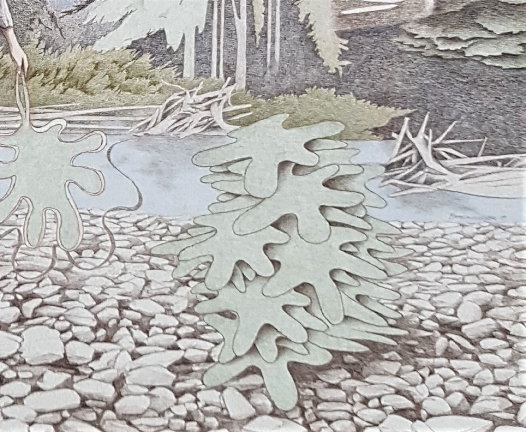 Bild "Mann, Wald, Formen" (2013)