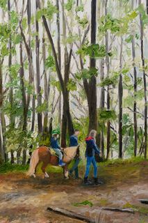 Picture "Horseback ride in the forest" (2020)