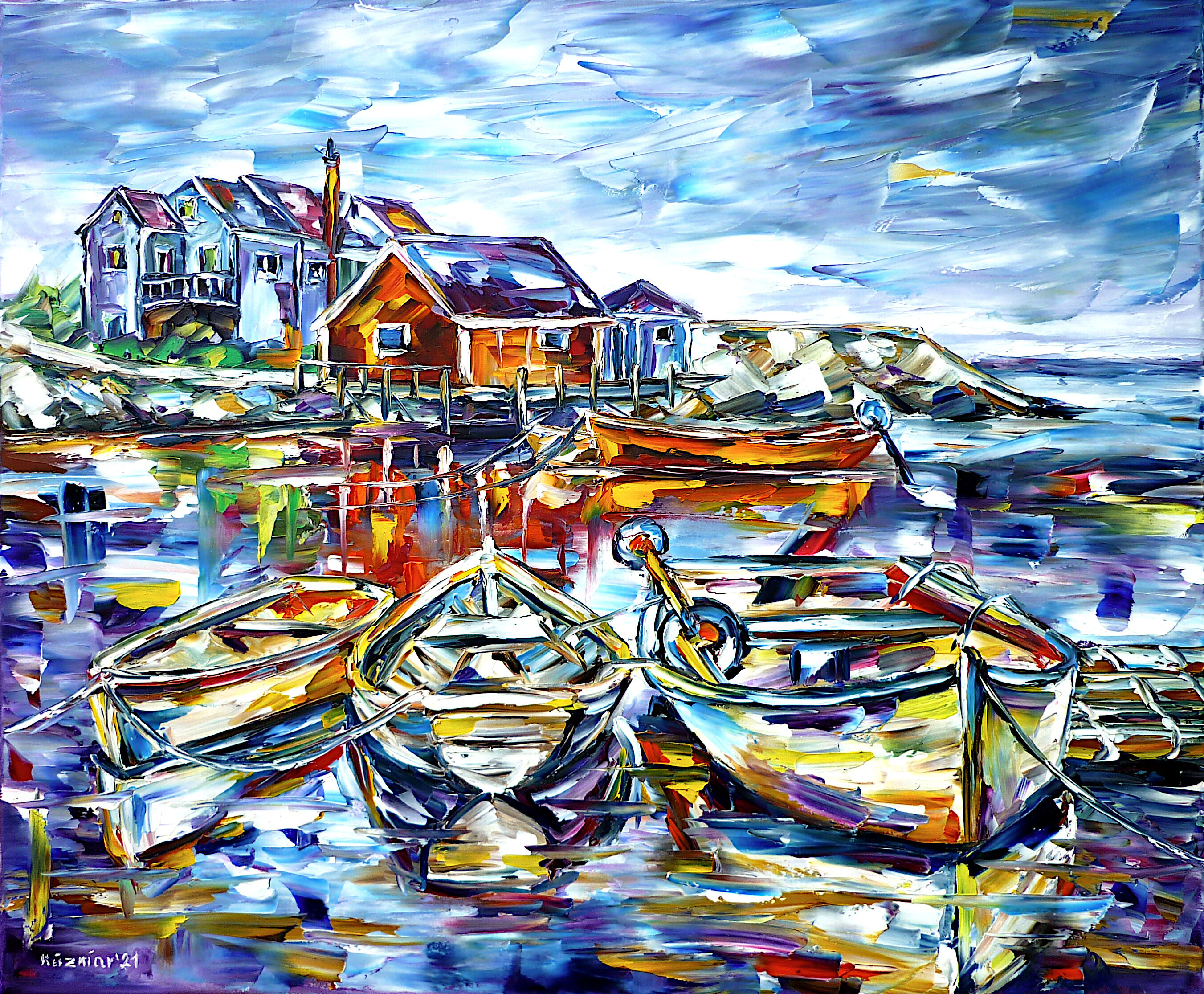 Bild "Die Fischerboote von Peggy's Cove" (2021)