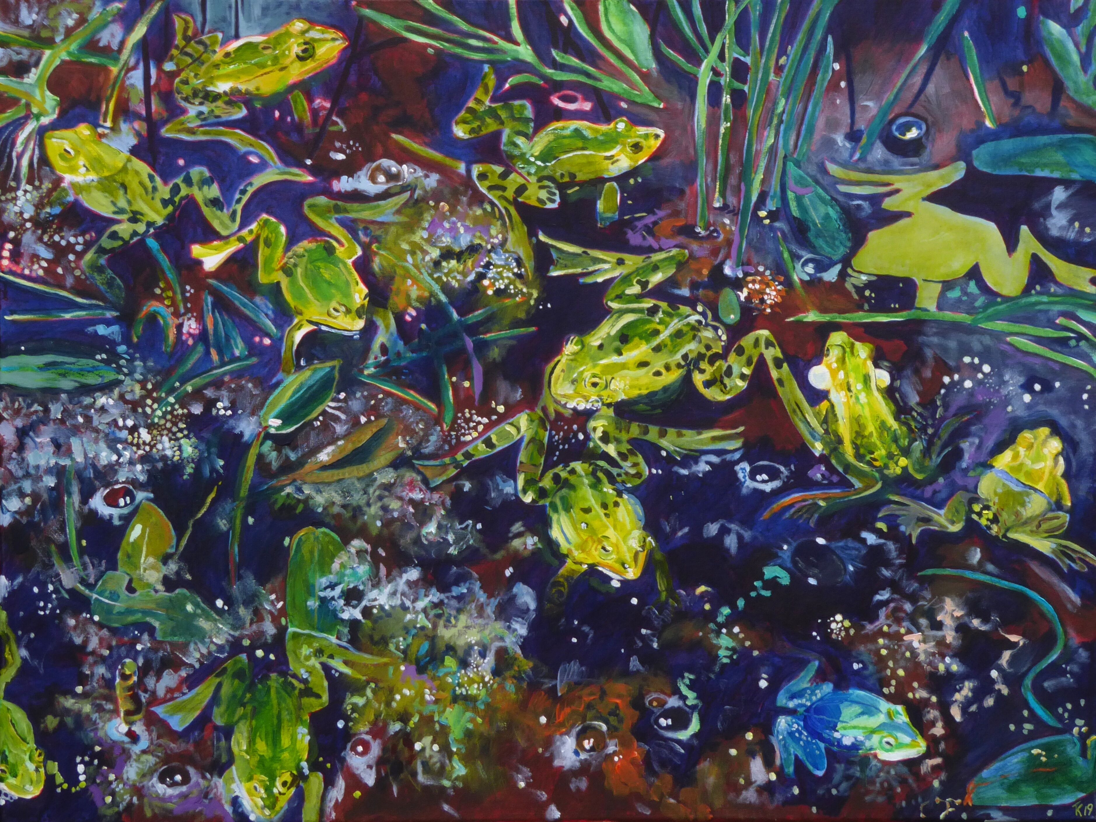 Picture "Water frogs" (2019)