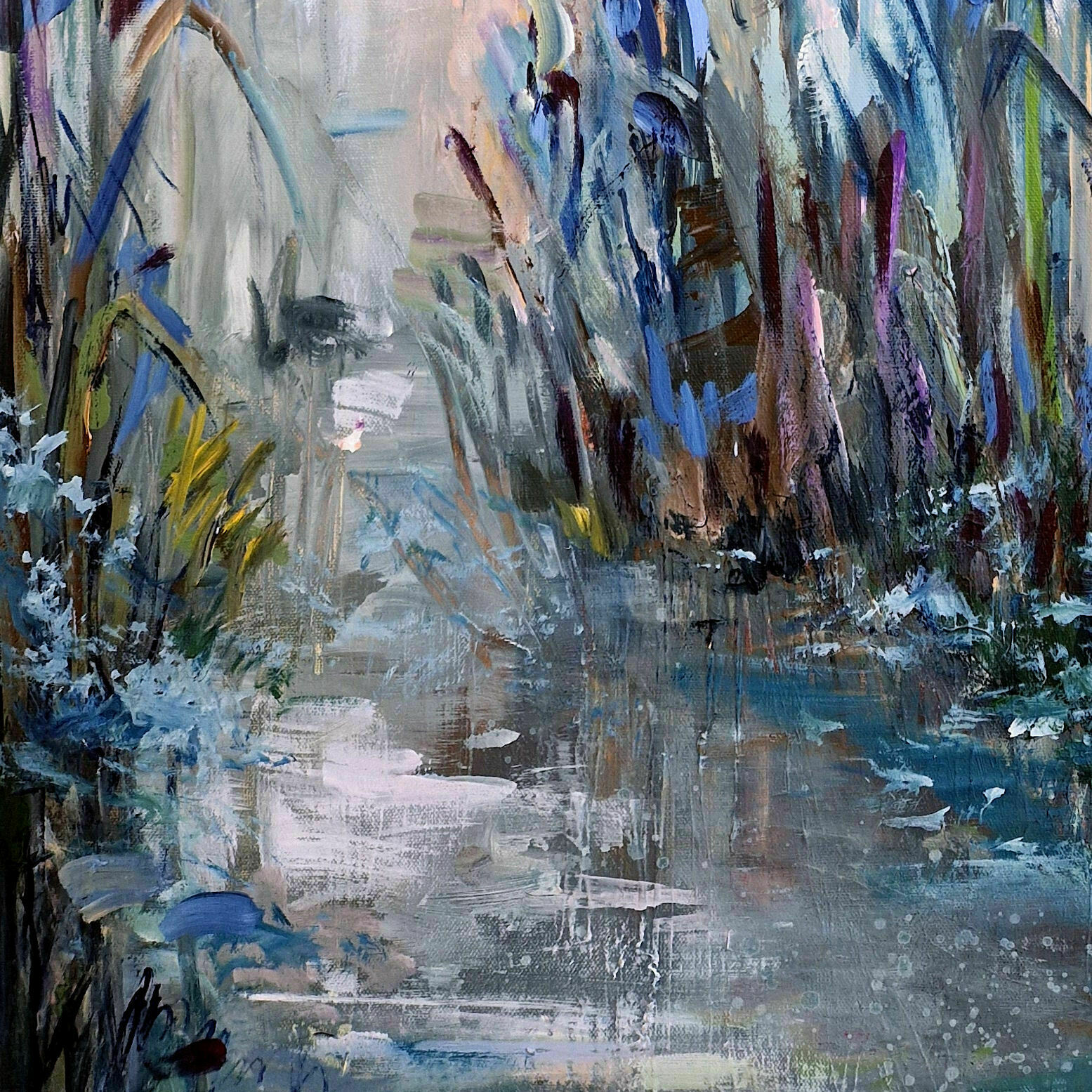 Bild "Blue Irises at Dawn" (2025)