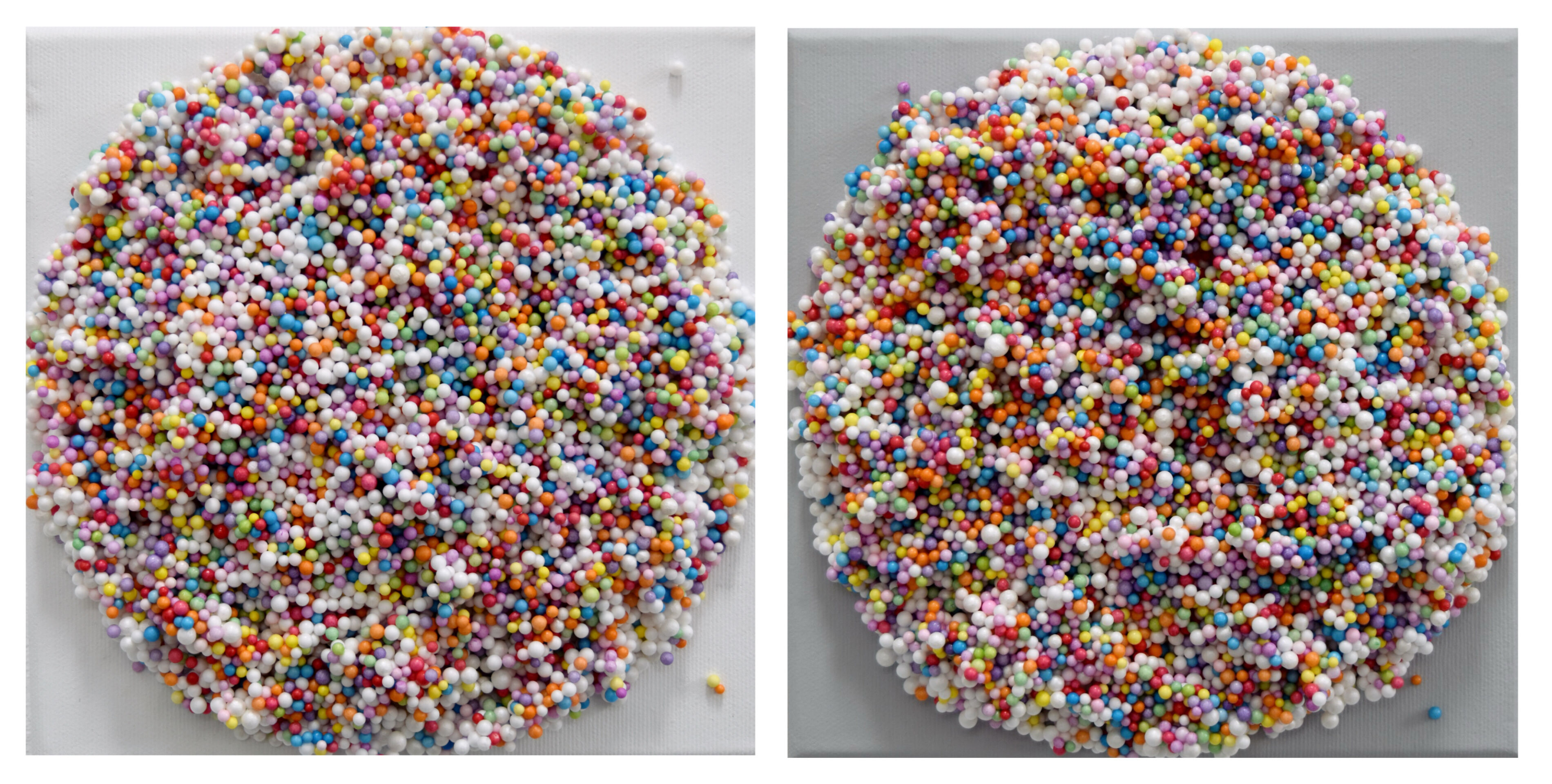 Sculpture "Colorful Mini Dots! Diptych" (2024)