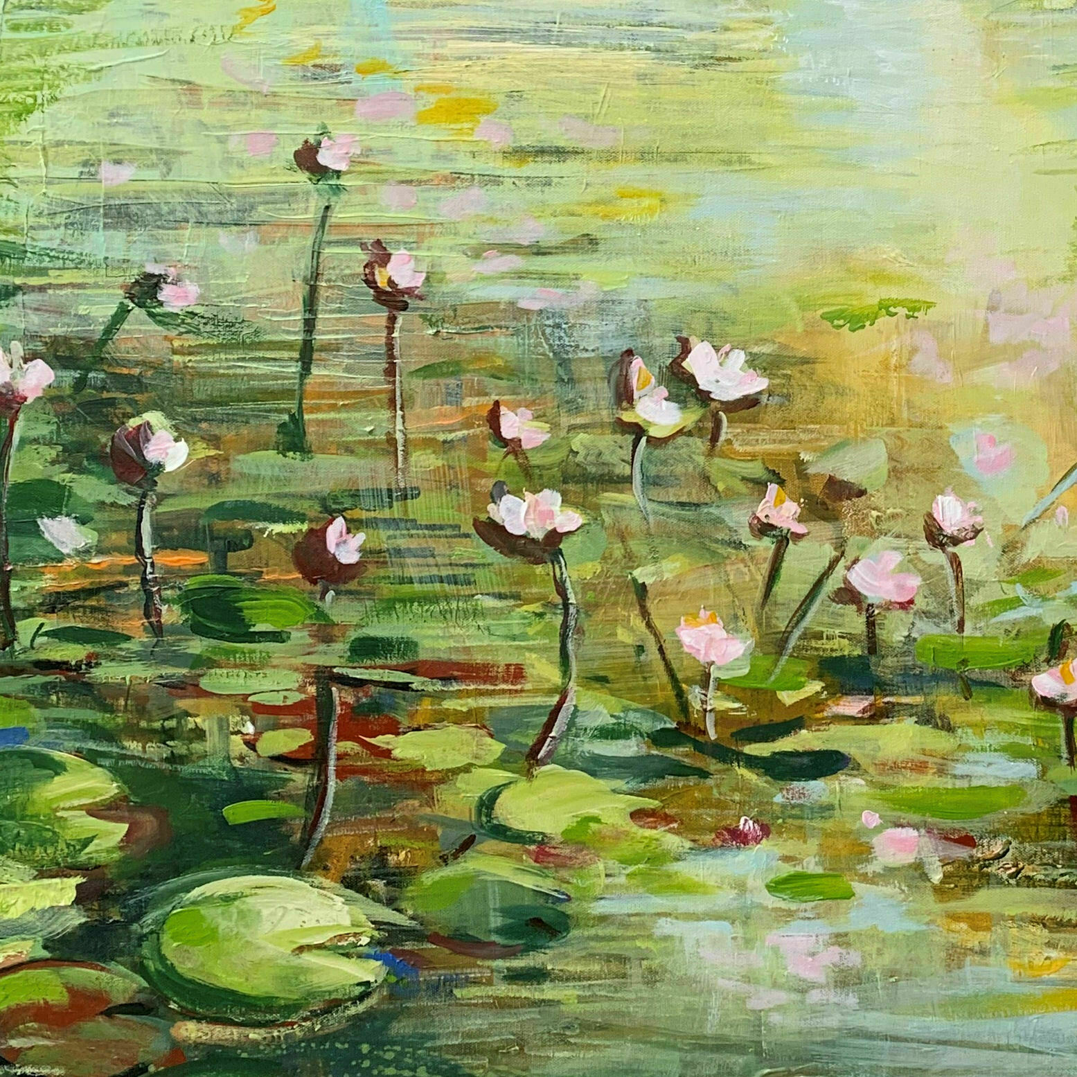 Bild "Summer reflection at the pond II" (2022)