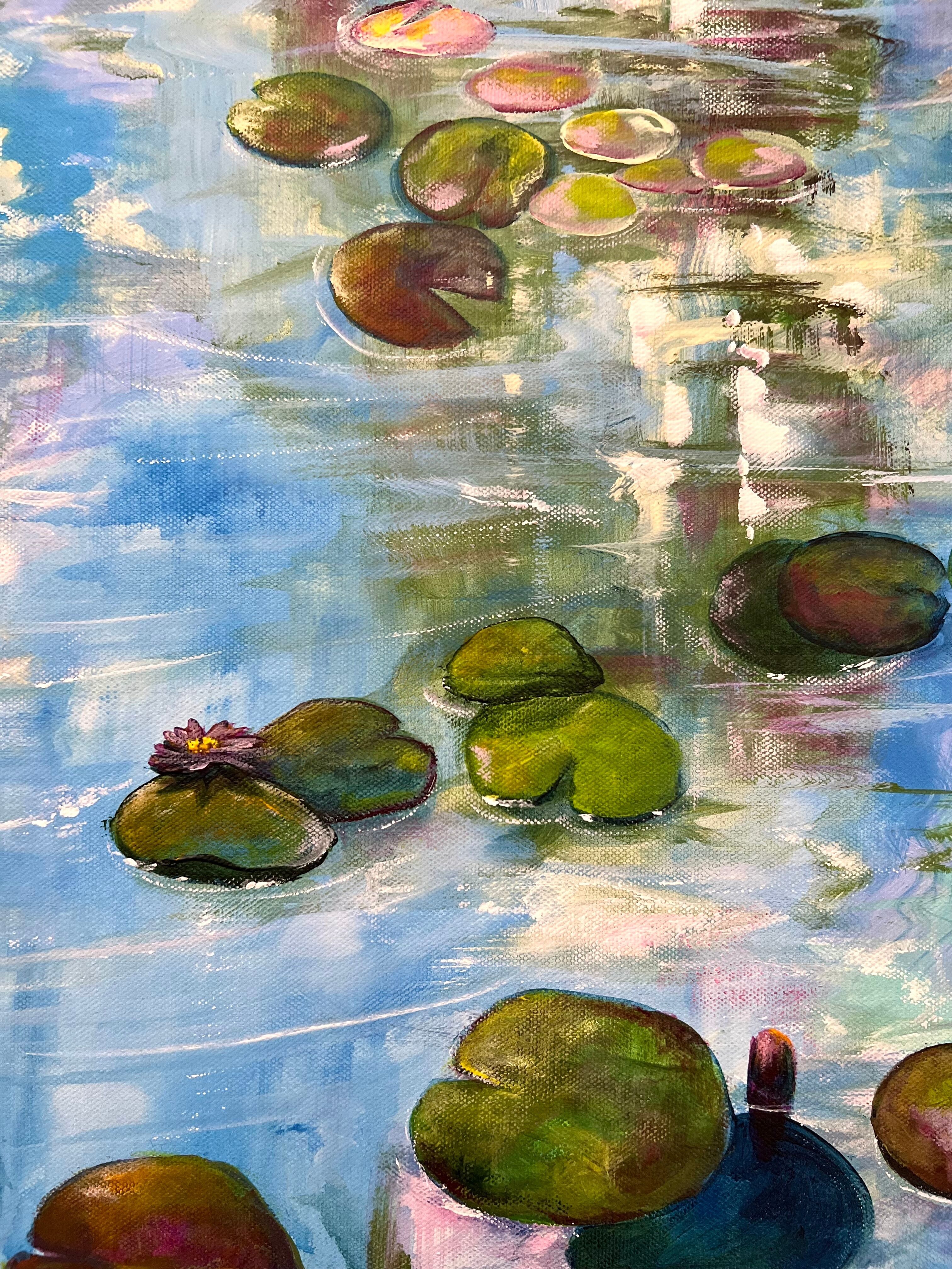 Bild "Water Lilies At Sunset 5" (2022)