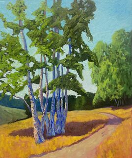 Picture "Edeltraud's birches II in Marxen paradise" (2023)