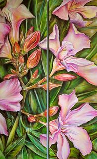 Bild "Oleander III Diptychon" (2025)