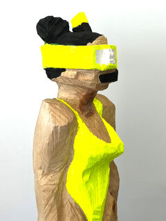 Skulptur "Schnorchlerin, NEONgelb" (2025)