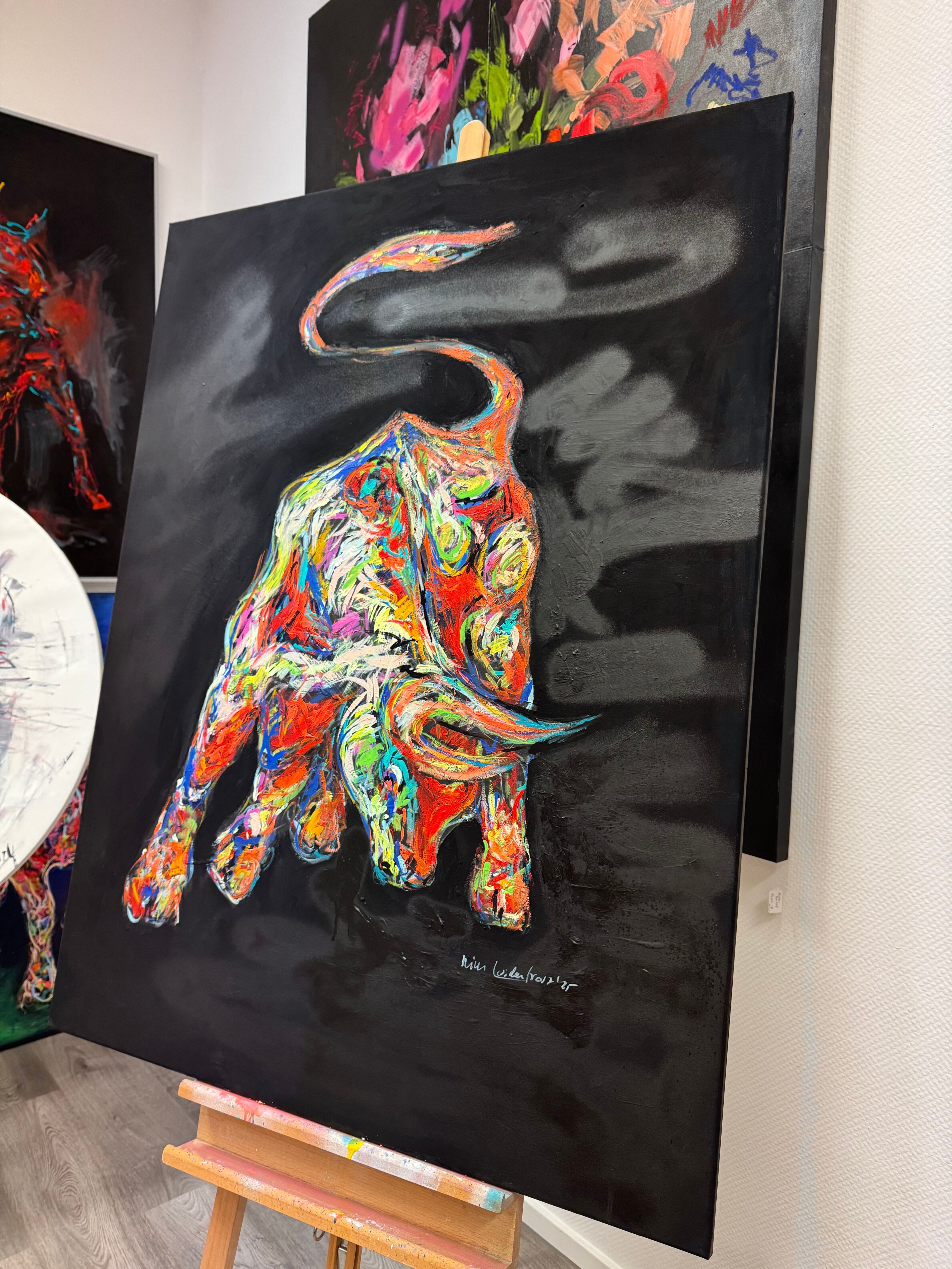 Picture "Bull on black" (2025)