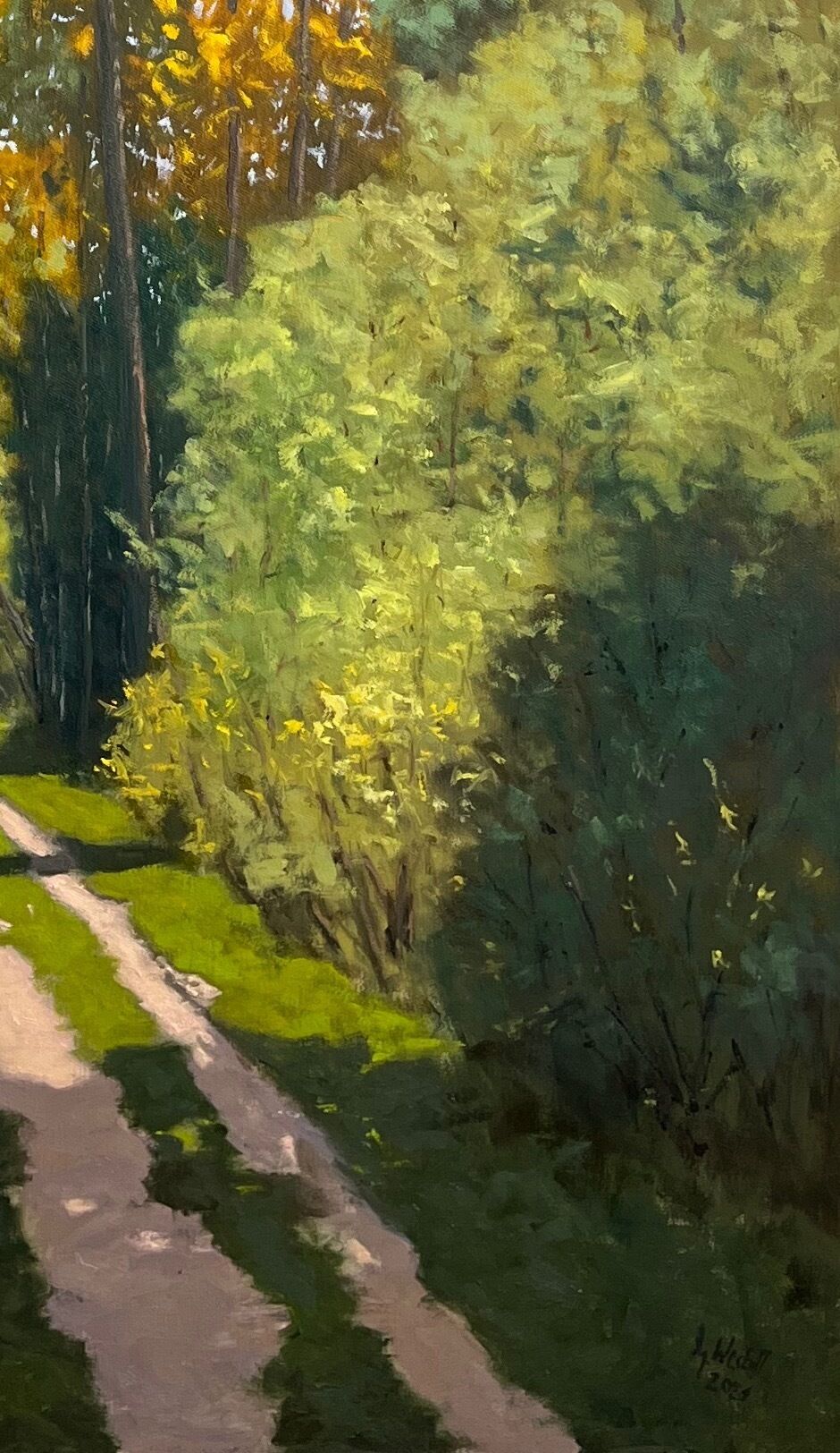 Picture "Forest path" after Claude Monet" (2021)
