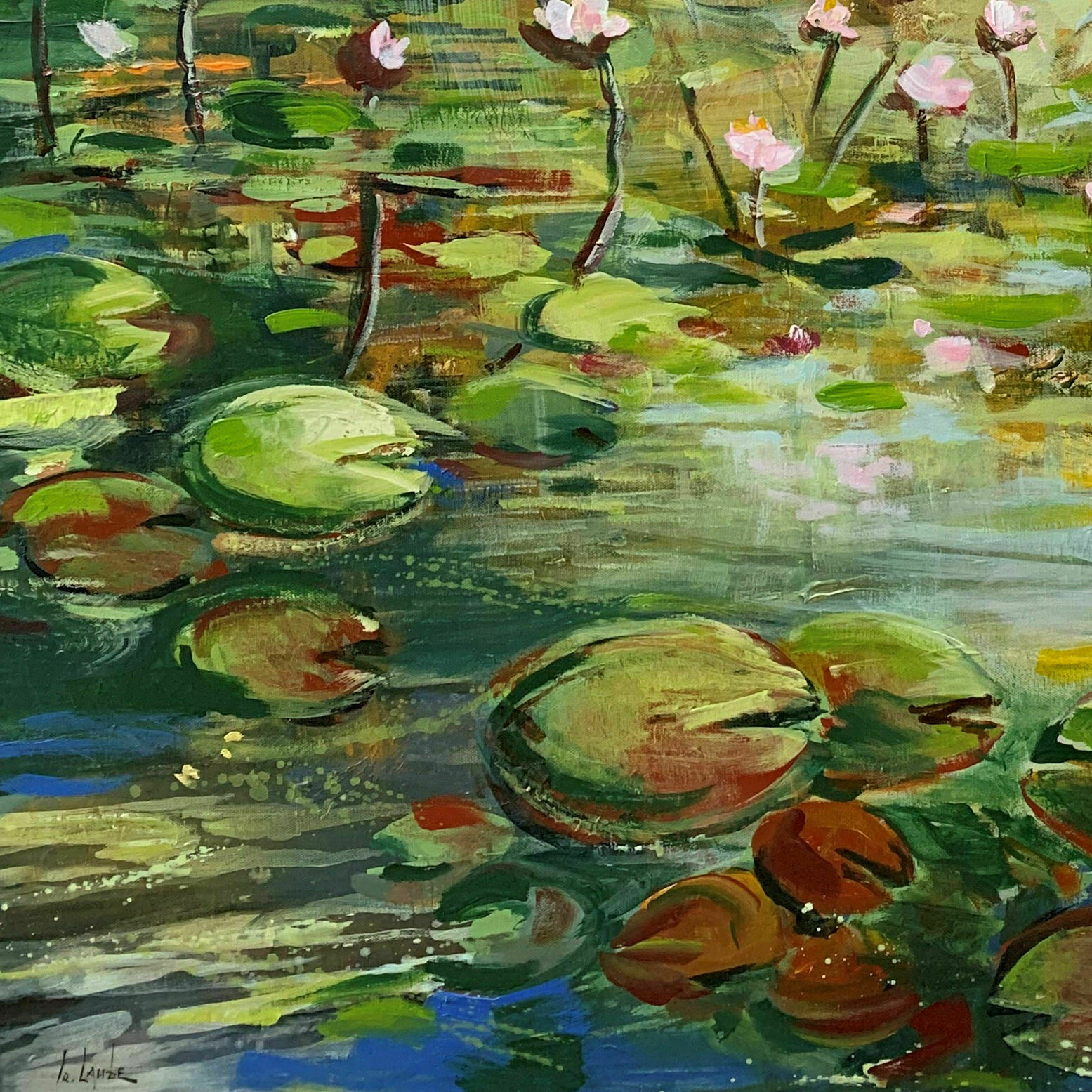 Bild "Summer reflection at the pond II" (2022)