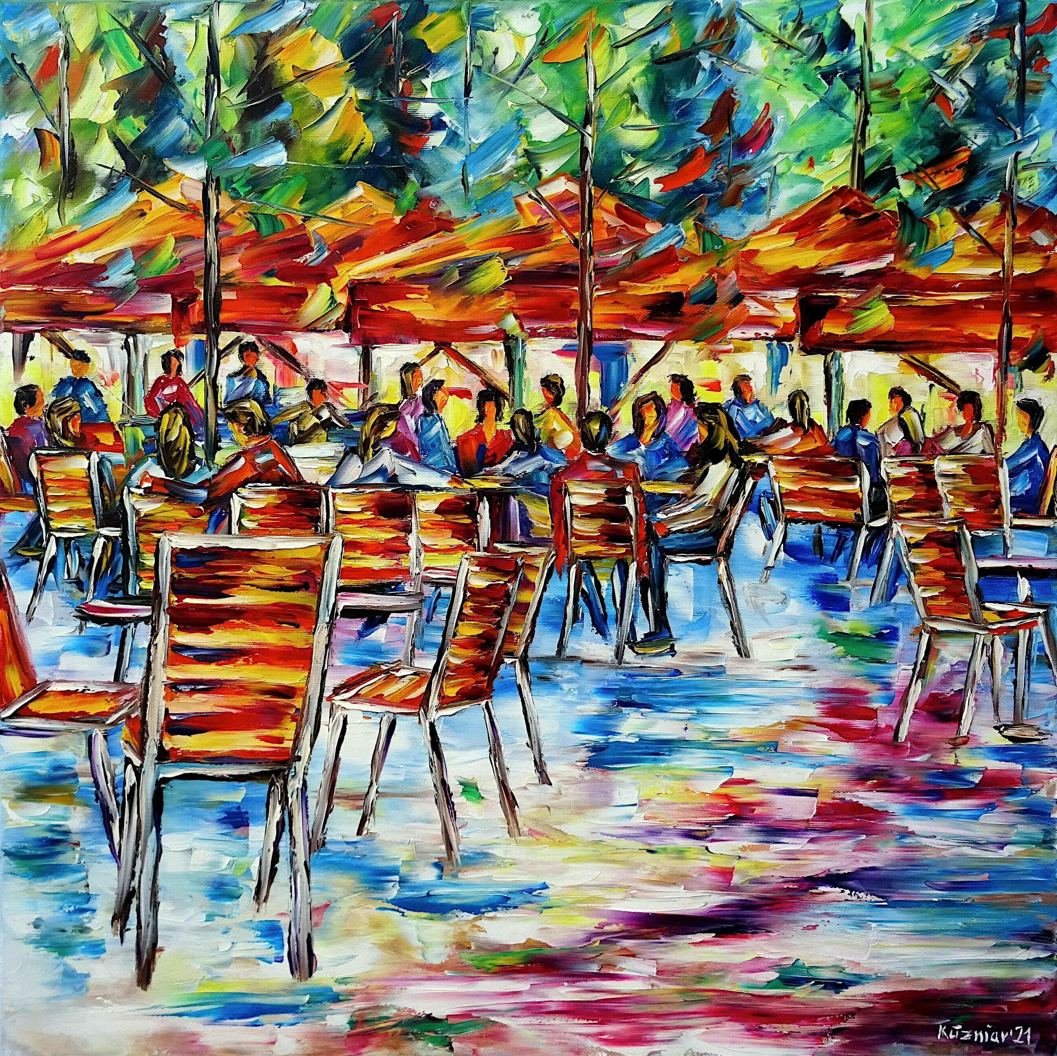 Bild "Café im Jardin des Tuileries" (2021)