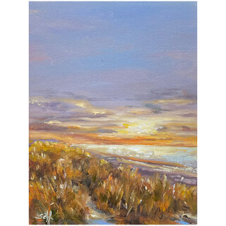 Bild "Sonnenuntergang in den Dünen (Werk-Nr. 191207)" (2019)