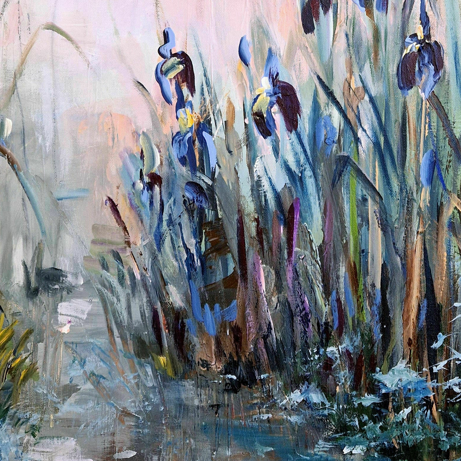 Bild "Blue Irises at Dawn" (2025)