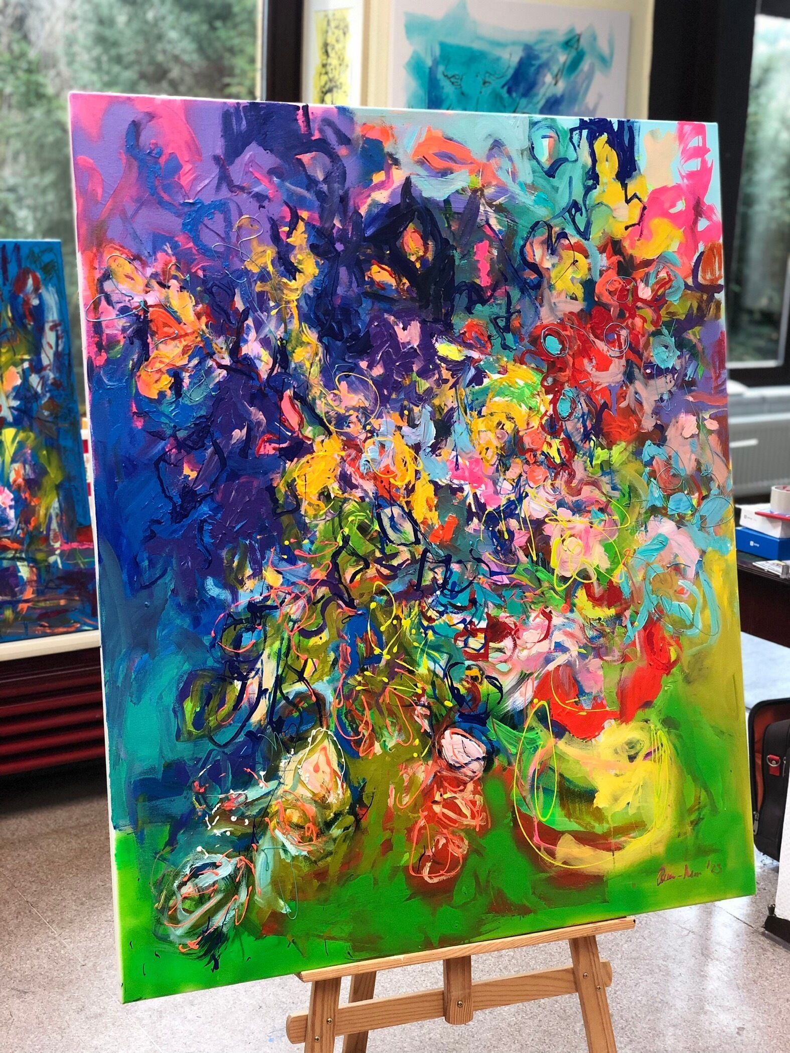 Picture "Colorful game with flowers" (2023)