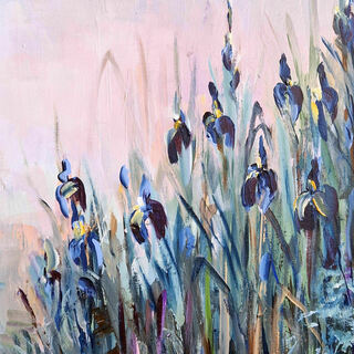 Bild "Blue Irises at Dawn" (2025)