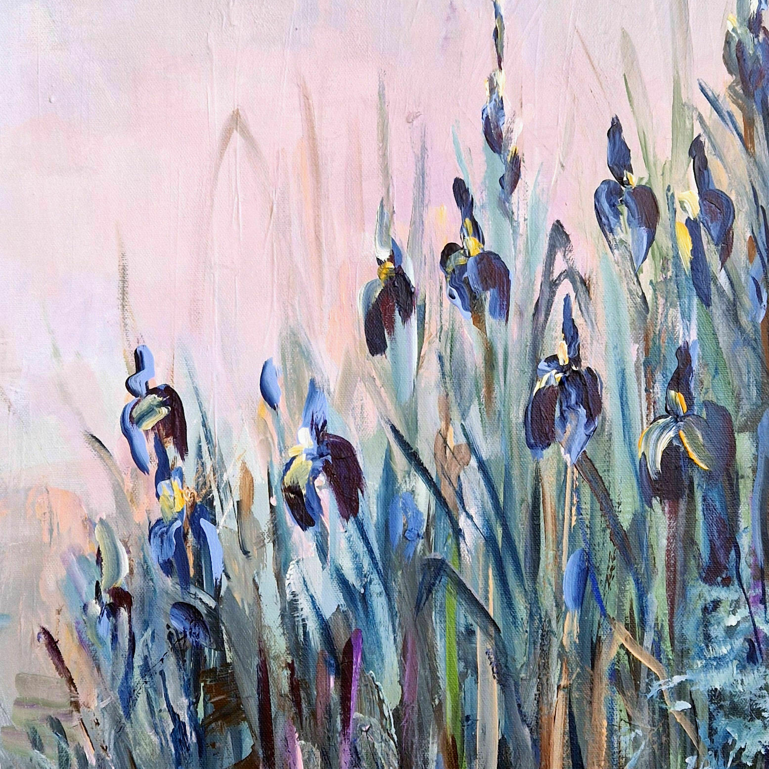 Bild "Blue Irises at Dawn" (2025)