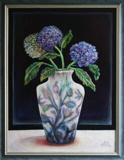 Picture "Hydrangeas in overlay vase" (2022)