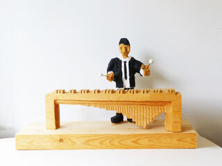 Sculpture "Musician with xylophone" (2020)