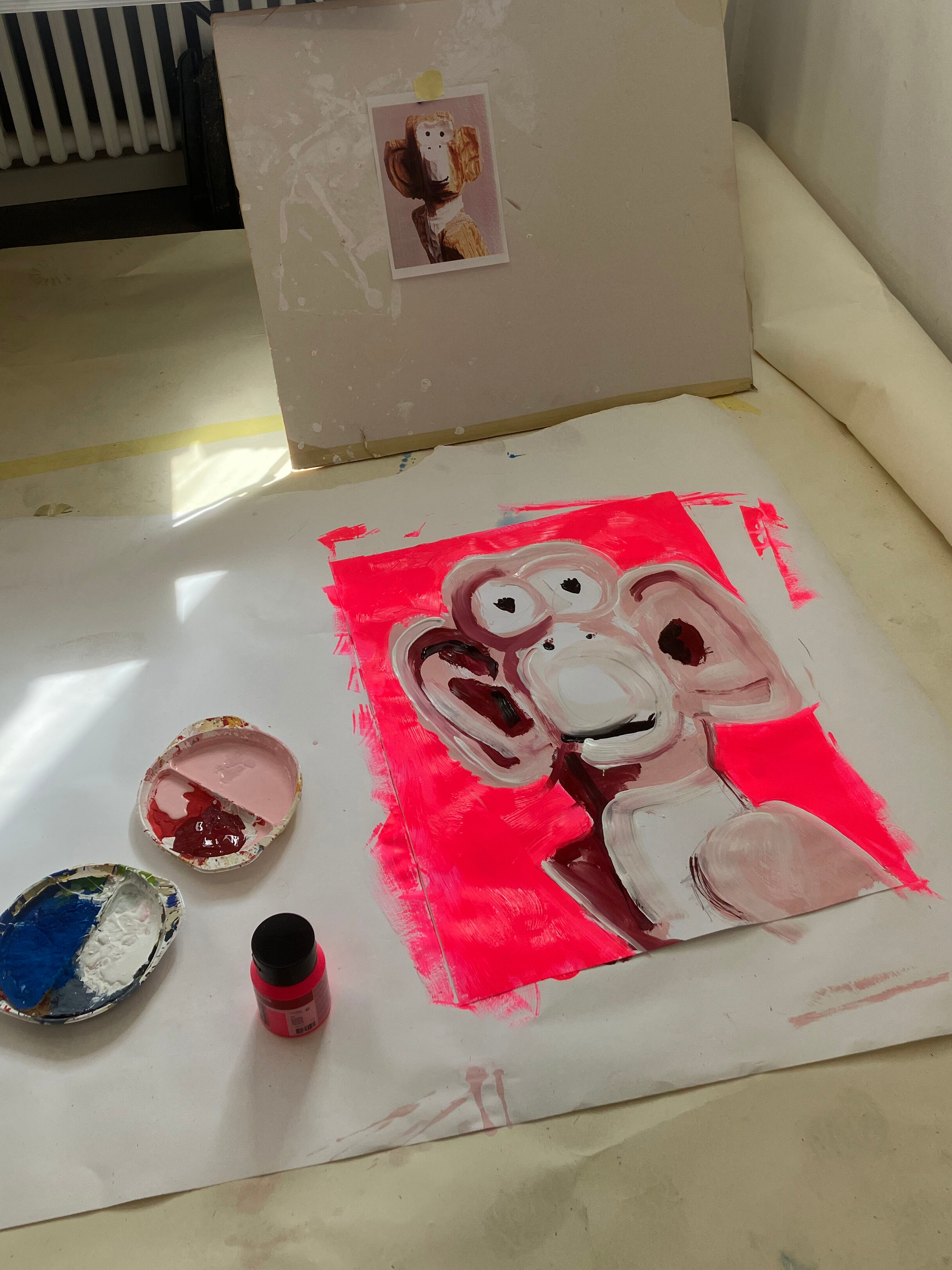 Picture "Neon pink monkey" (2023)