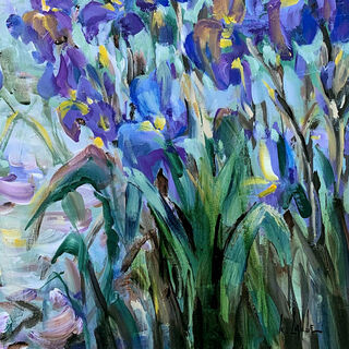 Bild "Blue irises III" (2023)