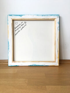 Picture "Snowdrop on turquoise-blue" (2024)