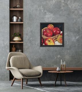 Bild "Äpfel in Papiertüte | Apples in paperbag   (Werk-Nr. 220101)" (2022)