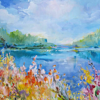Bild "Flowery lake" (2023)