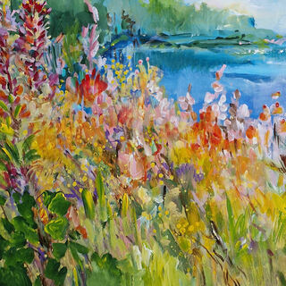 Bild "Flowery lake" (2023)