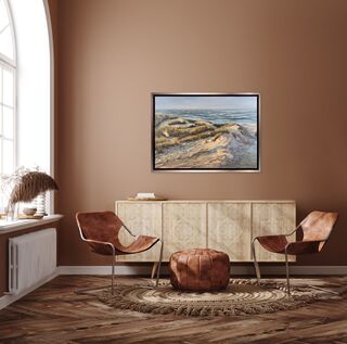 Picture "Dunes and sea on Sylt (work no. 220501)" (2022)