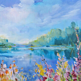 Picture "Flowery lake" (2023)