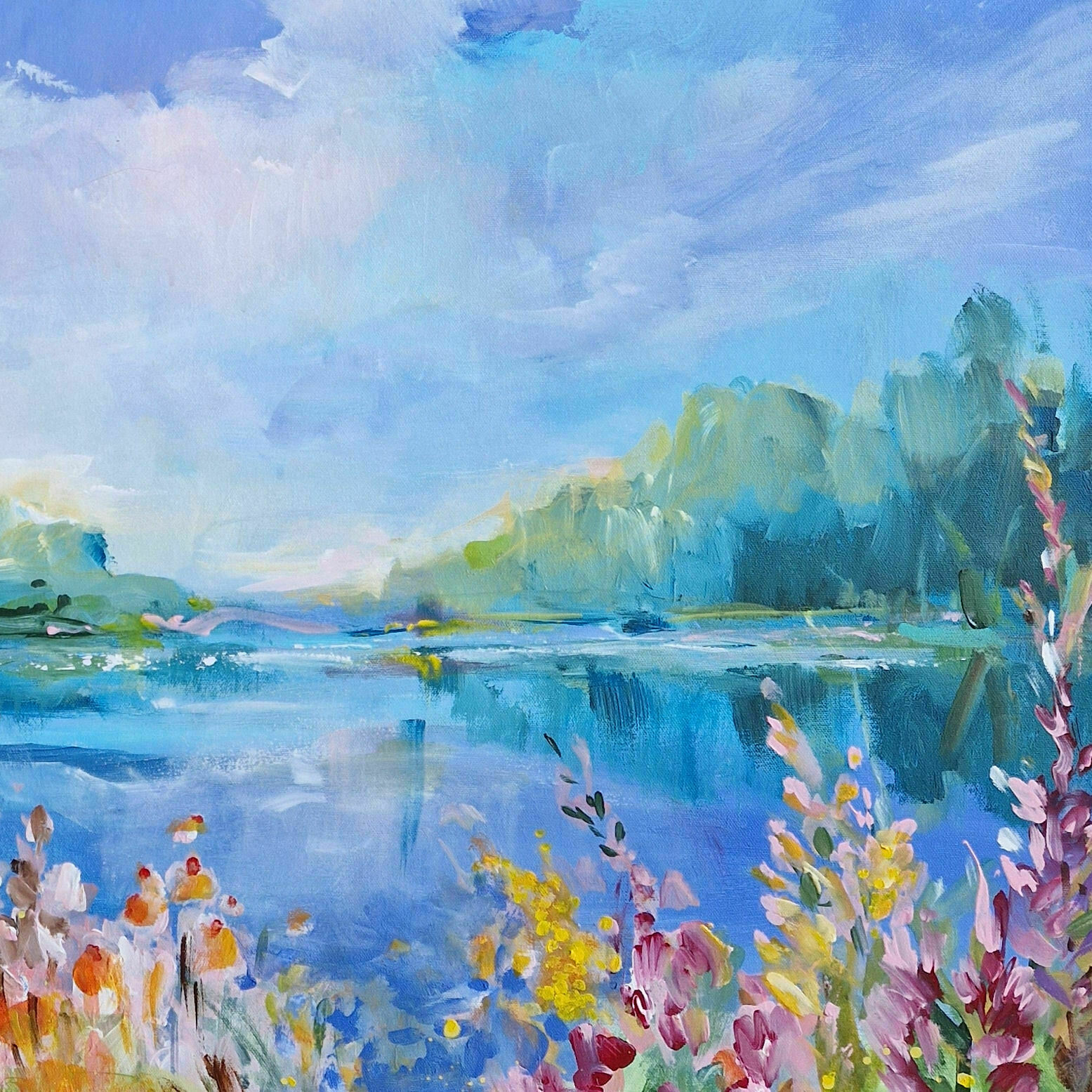 Picture "Flowery lake" (2023)