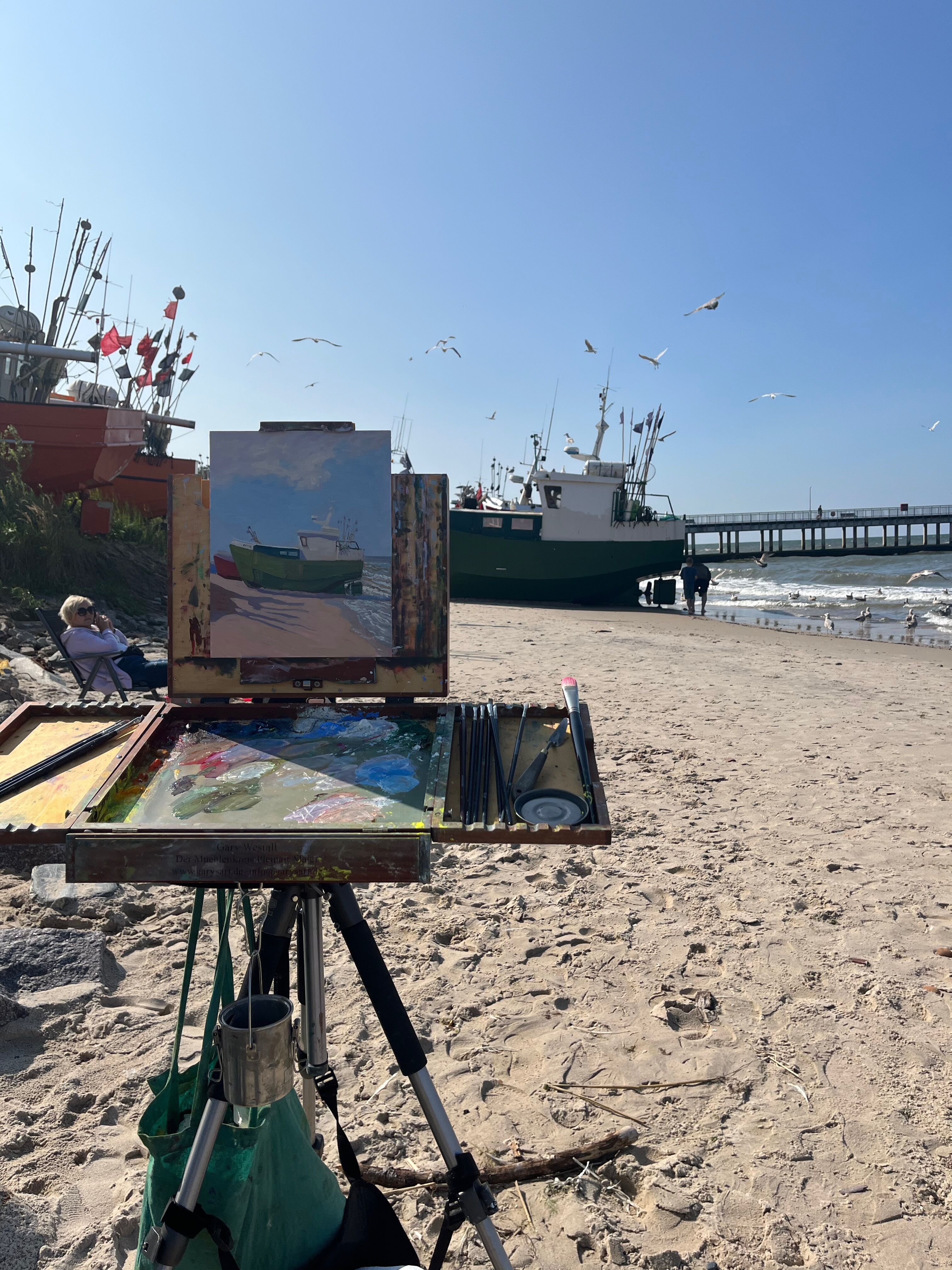 Picture "Fishing boats on the beach in Chłopy" (2023)