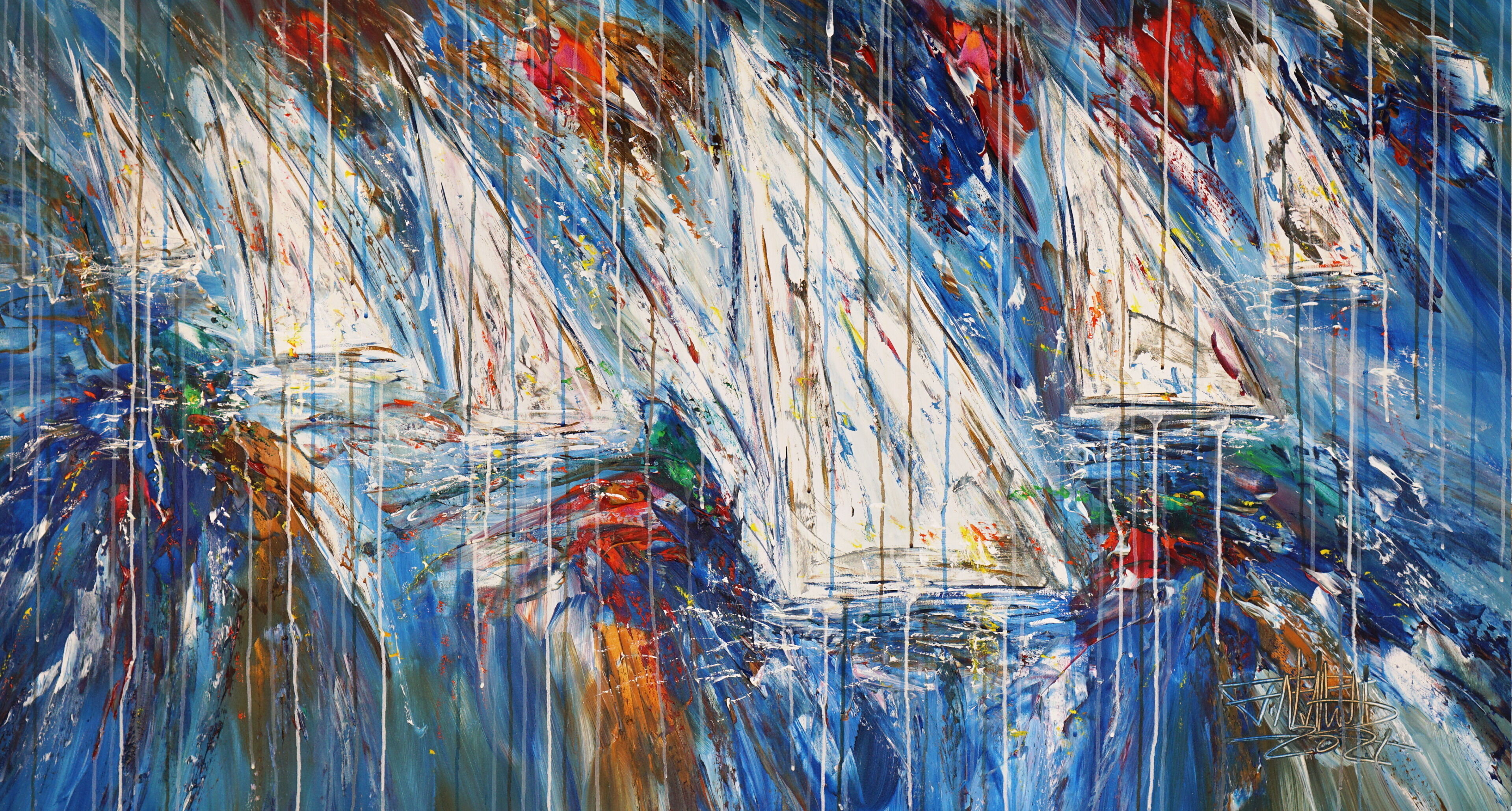 Picture "Stormy Sailing Regatta L 7" (2021)