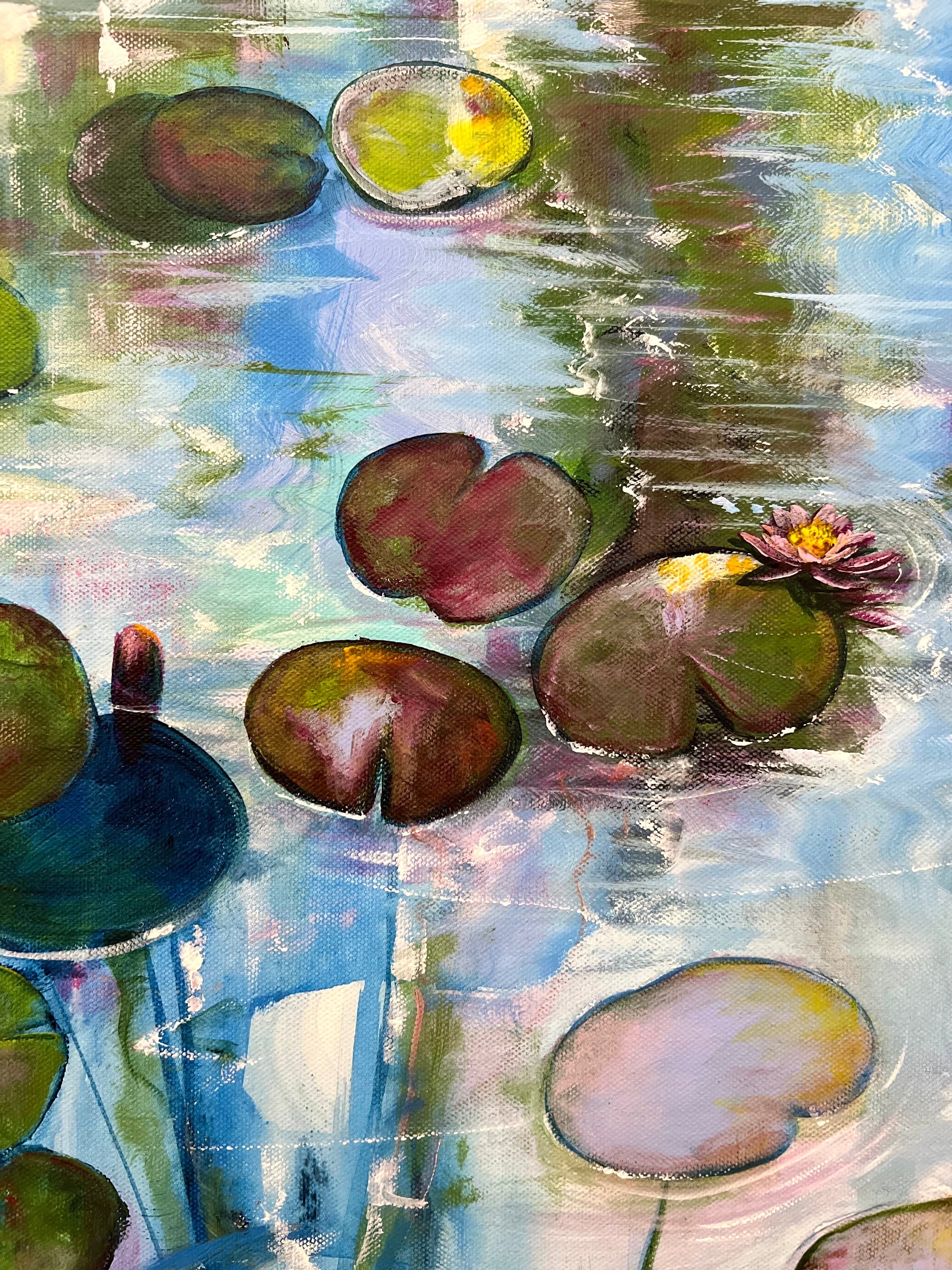 Bild "Water Lilies At Sunset 5" (2022)