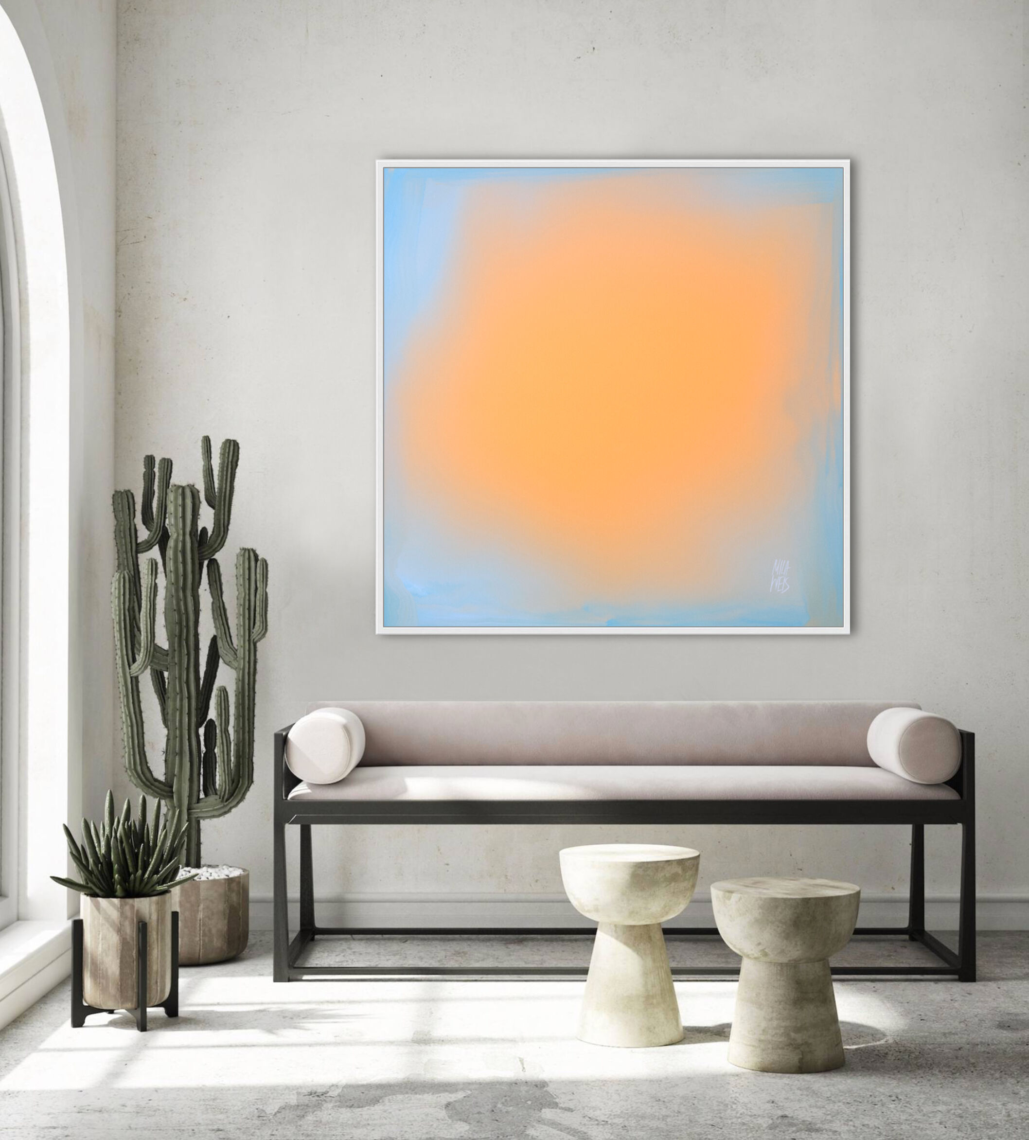 Picture "The Beginning /Peach Fuzz In Blue" (2023)
