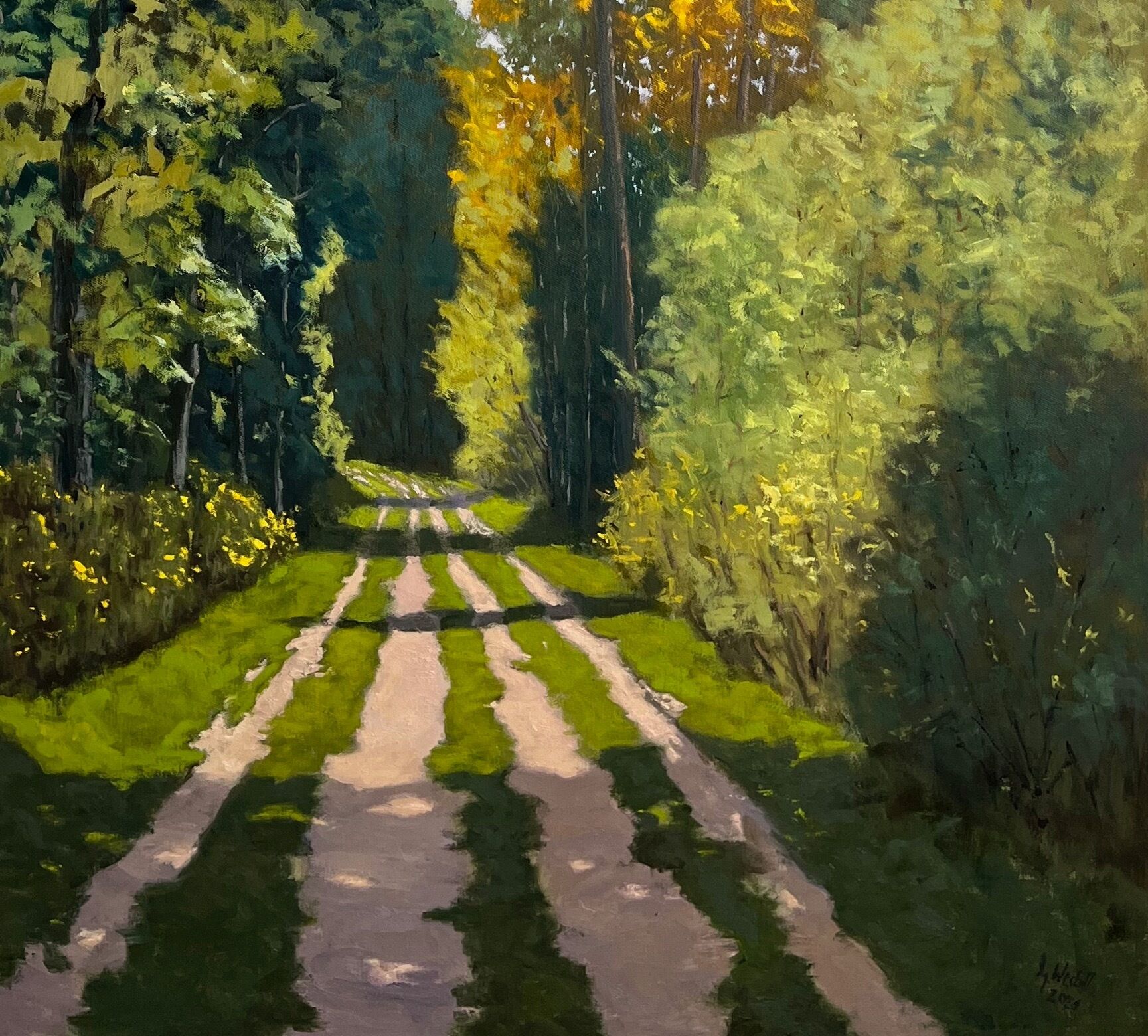 Picture "Forest path" after Claude Monet" (2021)
