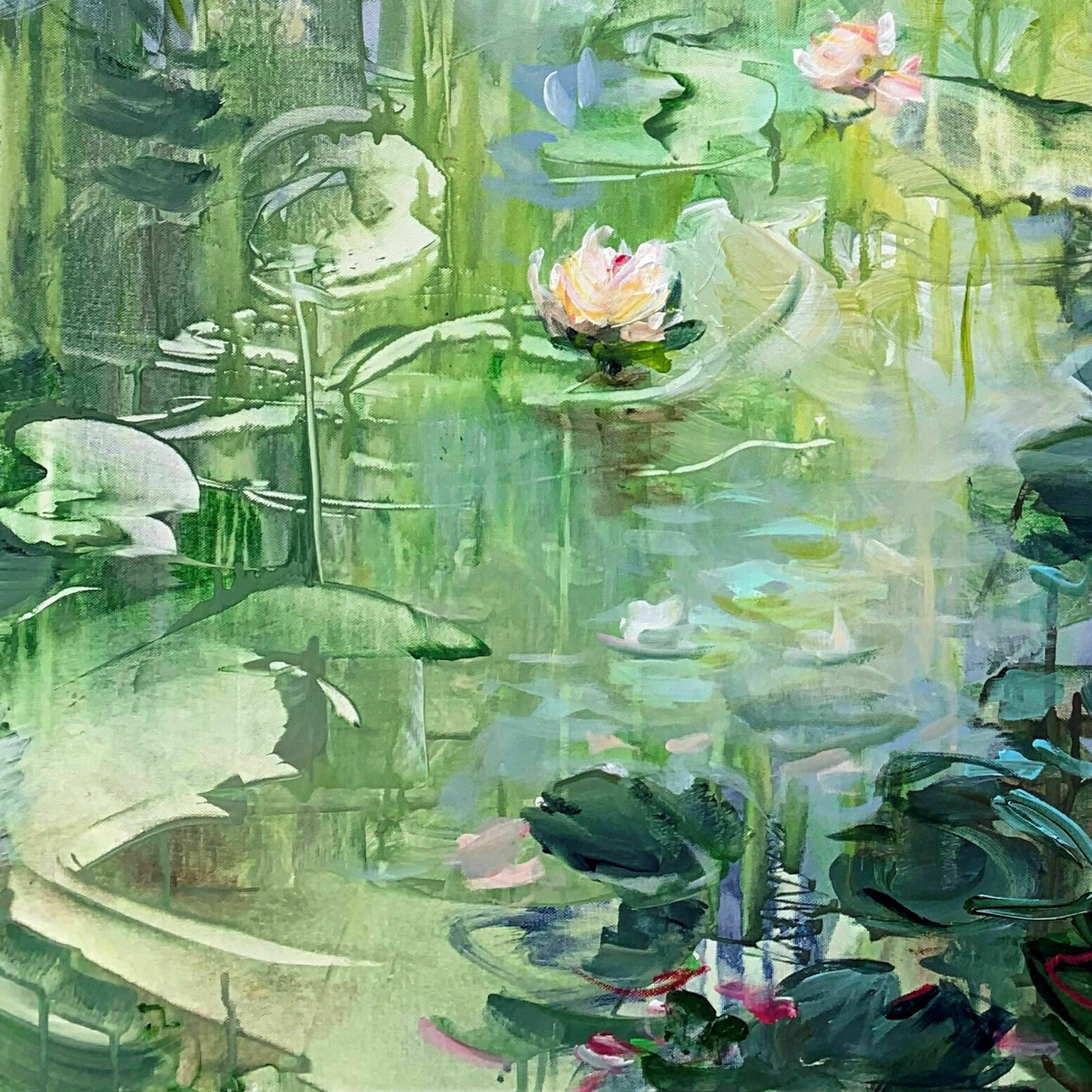Bild "At the green pond" (2023)