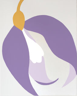 Picture "Snowdrop in Lavender on light Gray" (2025)
