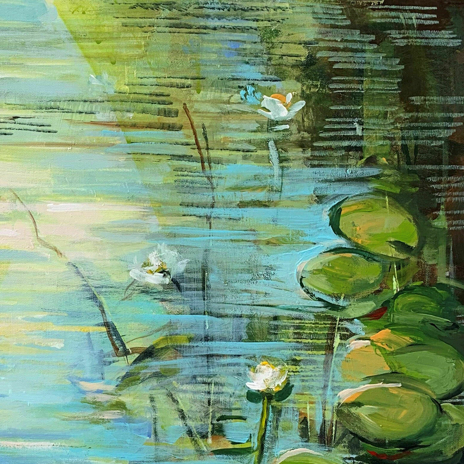 Picture "Summer reflection at the pond" (2022)