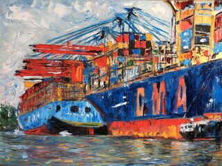 Bild "Hamburg Hafen Containerumschlag" (2021)