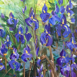 Bild "Blue irises" (2023)