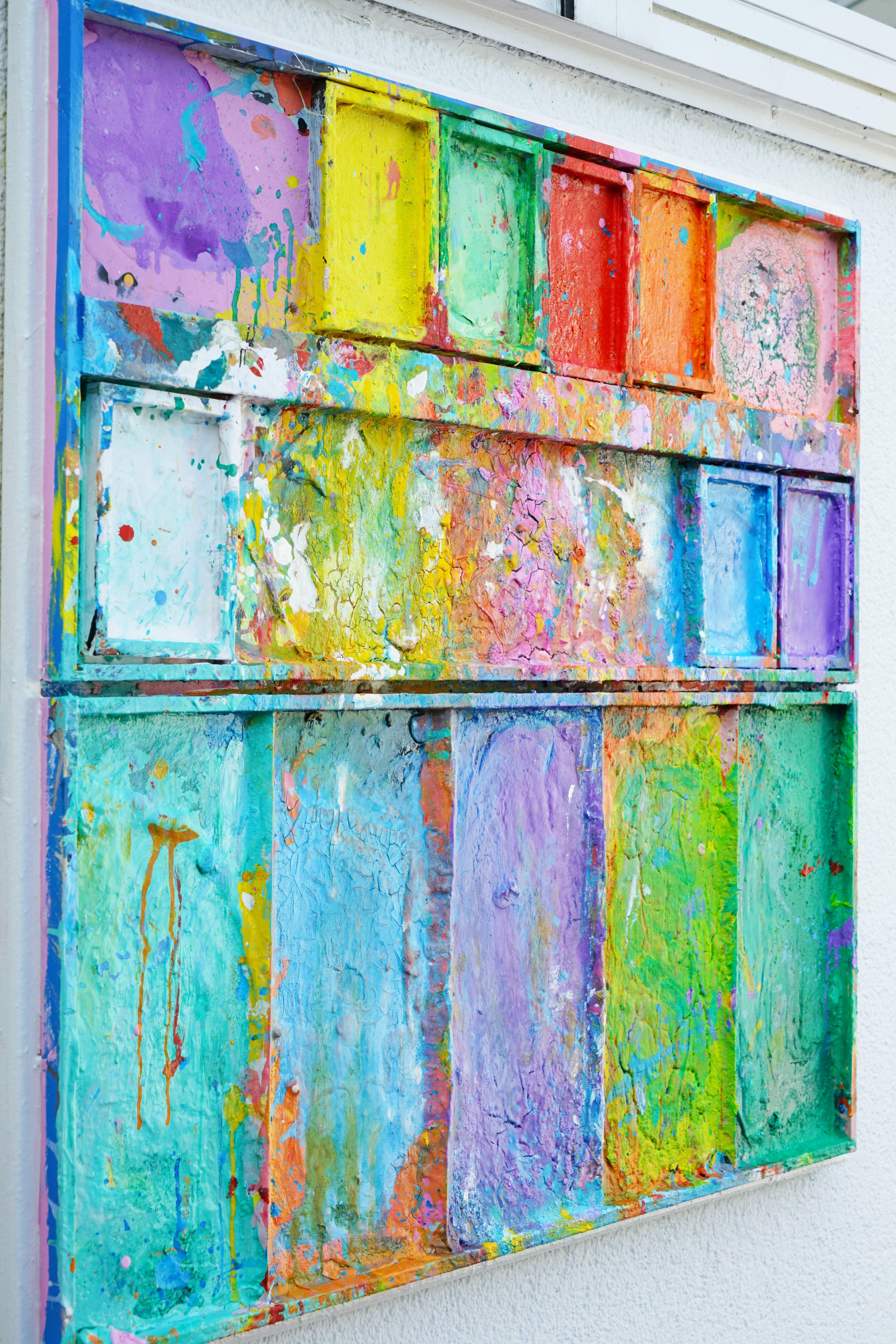 Picture "The last snow - abstract art, modern wall sculpture" (2024)
