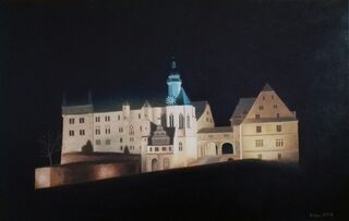 Bild "Marburger Schloss bei Nacht" (2018)