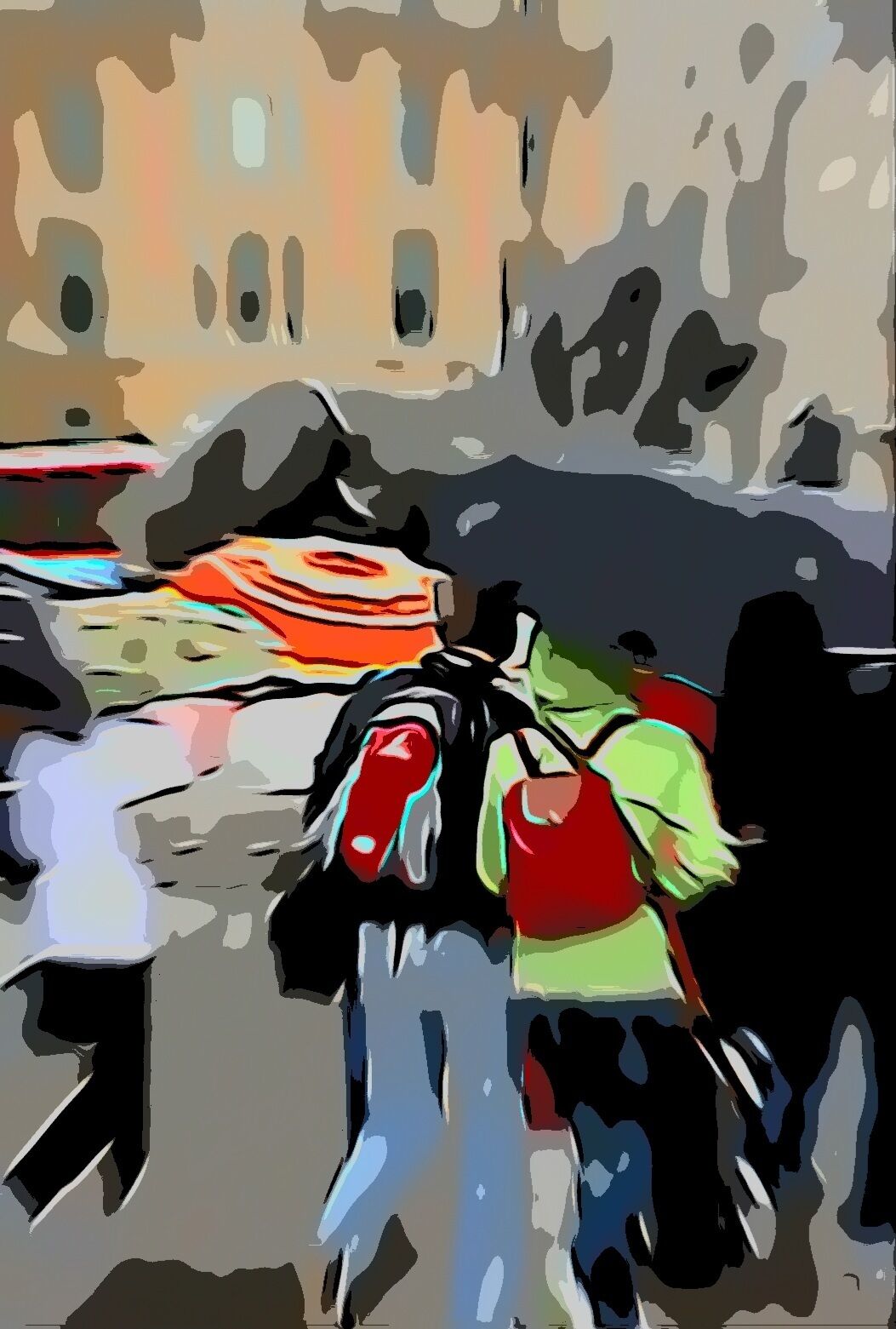 Picture "Rain red bag" (2023)