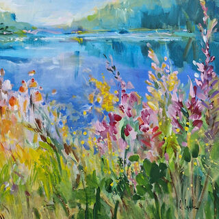 Bild "Flowery lake" (2023)